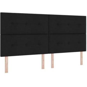Tavola di Testa LED, 200 cm, Stoffa Nera – VidaXL