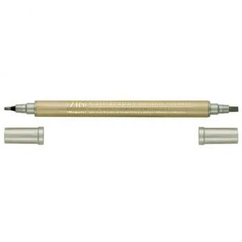 Stylo Biseauté Zig pour Écriture Calligraphique Argent