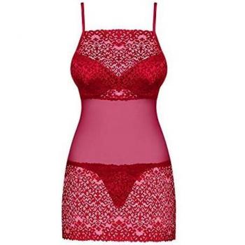 Obsessive Damenbekleidung: PICARDÍA + Tanga LIVIDIA – Rotes Standardset