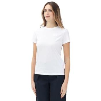 EAX Damen-T-Shirt XW000831AF10356U0002 – weißes Icon‑Patch, normale Passform