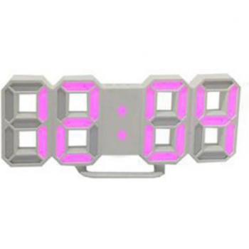 Horloge décorative 3D avec alarme et veilleuse