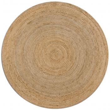 Mosaïque de jute tressée 160 cm, tapis de jardin Hempy Beige