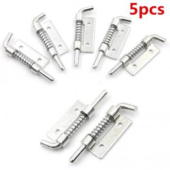 5pcs Spring Loaded Security Latch Silver Tone 5.3*1.7cm