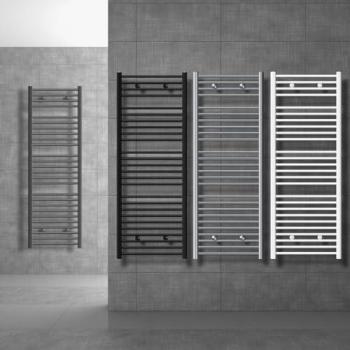 Sahara 400x1200 mm Radiateur bain anthracite avec barre chauffante et affichage digital