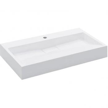 Lavabo design 80 cm blanc à poser