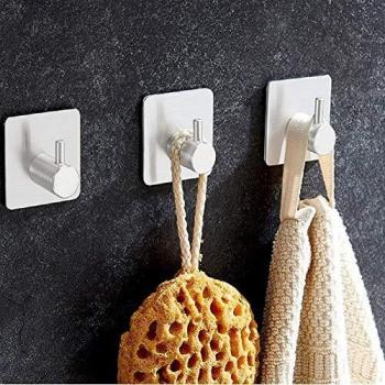 QuickStick 4‑Pack Self‑Adhesive Door Hooks