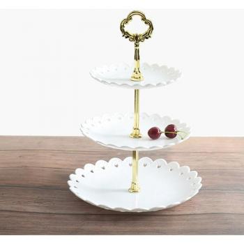 Plastic Three-Tier Cake and Snack Display Rack