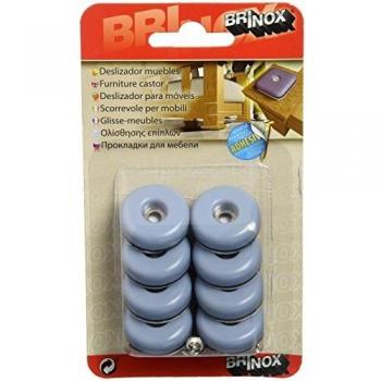 Brinox 25 mm Deslizadores para muebles en gris – Paquete 8