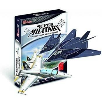 Rompecabezas 3D Caza F-117 y FA-18