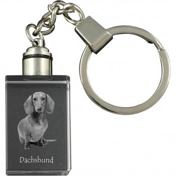 Art‑Dog Rauhaardackel Kristall‑Ring – Hundefoto in Licht gesetzt