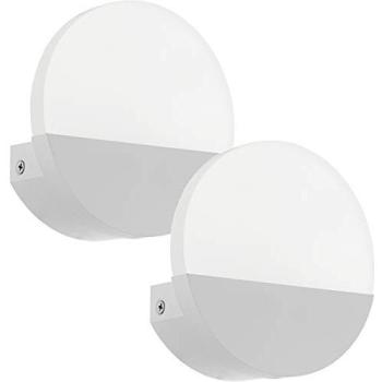 White Shade LED Wall Lights – 2‑pack, 4.5 W each