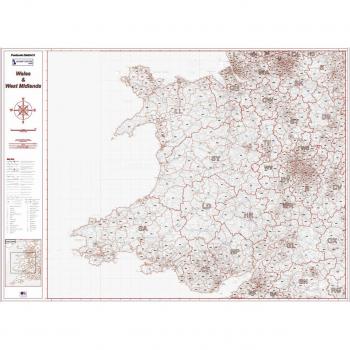 West Midlands & Wales Postcode 6 Greyscale Portrait