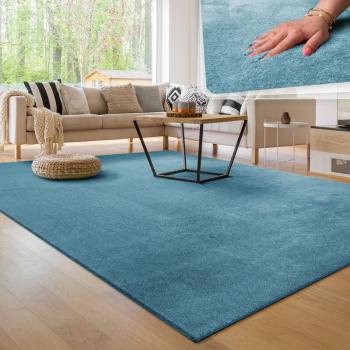 Tapis Antidérapant Doux Turquoise 100x200 cm