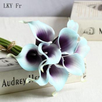 Rosa Calla Bouquet Mariage avec Fleurs Artificielles et Épaulettes