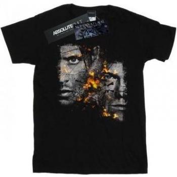 T-shirt Coton Noir Supernatural pour Femmes