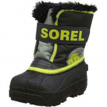 Sorel Snow Commander, Botas para Niños, Gris (Dark Grey, Warning Yellow)