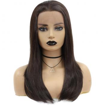 X-TRESS Medium Lace Front Wig for Women Black 20inch