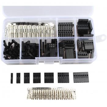 HALJIA 2.54mm Dupont Wire Jumper Pin Header Connectors M/F Crimp Pins Set (310Pcs)