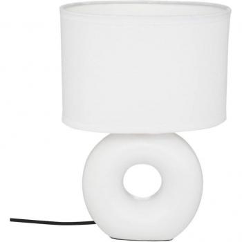 Lámpara de mesa de cerámica blanca Rosaura 26cm