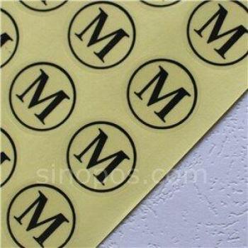 Pegatinas de tamaño para prendas 25mm
