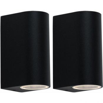Lampada Facciata Aluminio 2GU10 Set 3 pezzi