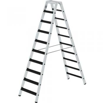 Escalera tipo tijera Eurokraft Pro 945329 de 10 peldaños planos