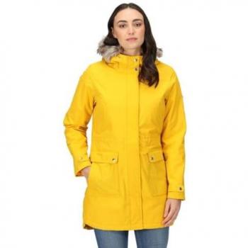 Chaqueta senderismo mujer impermeable Regatta Sabinka, amarillo