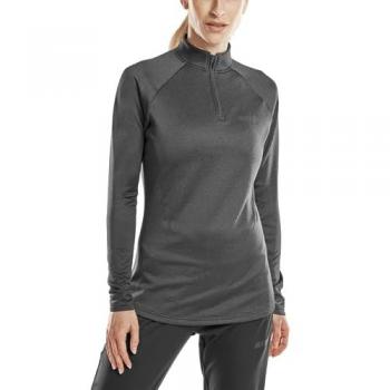 CEP Warmes Langarmshirt für Damen, Schwarz, Größe M