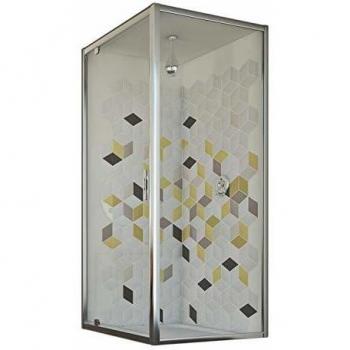 Mampara de Ducha IDRALITE Cristal Duo 90x90 cm abatible vidrio transparente h198