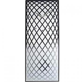 NexTime Pendeluhr, silbernes Spiegelglas, 30 x 70 cm, lautlos