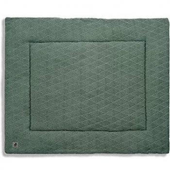 Coperta per Box Bambini River Knit 80x100 cm Verde Cenere