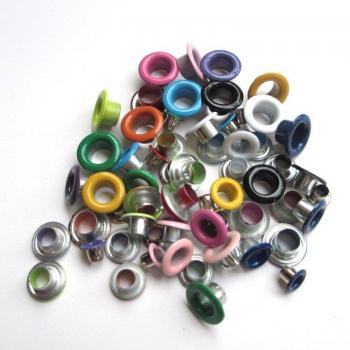 Juego de ojales y arandelas decorativas para artesanía, 4-10mm, 100 piezas