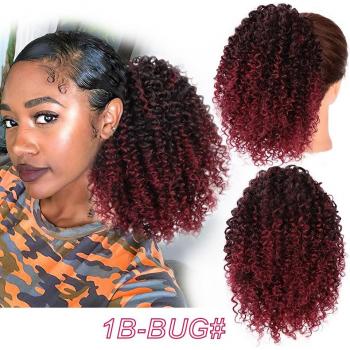 Coleta Sintética Afro para Cabello Rizado