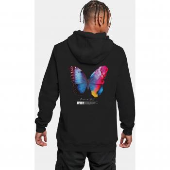 Mister Tee Felpa Oversize Butterfly 2.0 Nera XL con Tappo per Testa