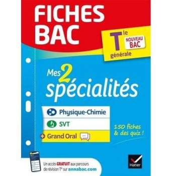 Fiches bac Mes 2 spécialités Tle générale : Physique-chimie, SVT & Grand Oral