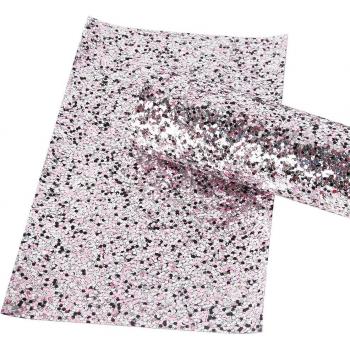 Glittery Synthetic Leather Fabric 30x140cm for Crafting