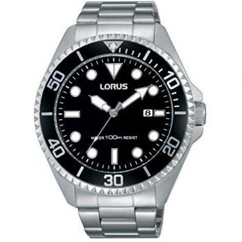 Orologio Lorus da Uomo in Acciaio Nero con Funzione Data