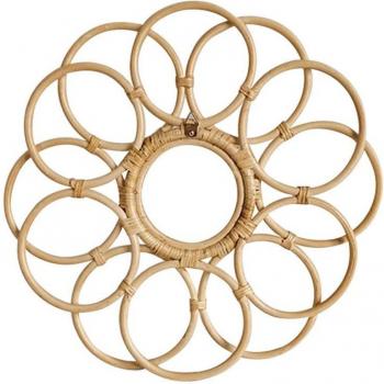 Creative Rattan Photo Frame Mirror