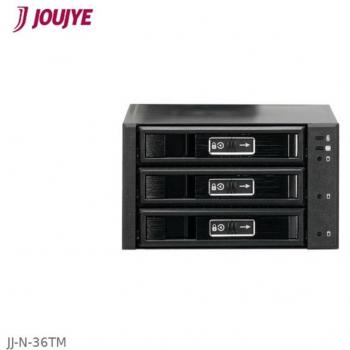 JouJye JJ-N-36TM 2.5 Festplatten-Einbaurahmen für SAS/SATA, Schwarz, bis zu 3 HDDs
