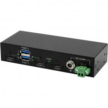 Hub USB 4 porte Exsys con guida Din-Rail