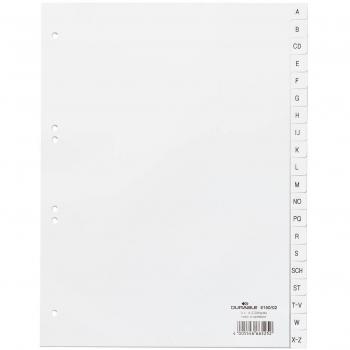 Dossiers en plastique A4 A-Z 20 parties blanc