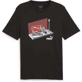 Puma T-Shirt Graphics Sneaker Box 680175 Schwarz Regular Fit