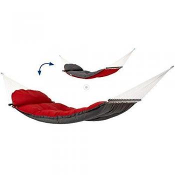 Hamac XXL Fat Lounge Rouge Amazonas 365x140cm