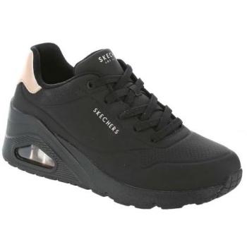 Sneakers Skechers Uno Wedge Hi Steps Donna Nere con Cinturino e Suola Alta 41