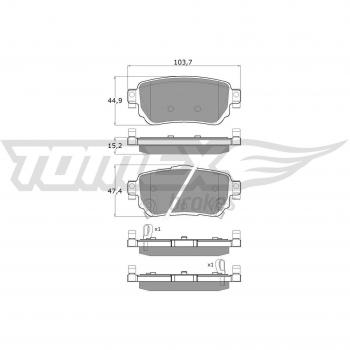 TX 18‑27 Tomex Brakes – Pastilha de Frenagem