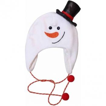 Gorro Festivo Infantil – Ciervo, Muñeco de Nieve y Papá Noel