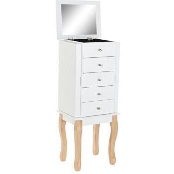 Espejo y Joyero de Pie DKD Home Decor MDF Romántico (37 x 27 x 90 cm)