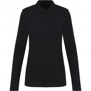 Langärmliges Kariban Premium Polo Shirt Suprima für Frau – Schwarz L