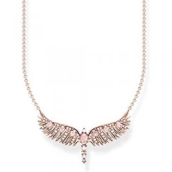 THOMAS SABO Collier Phönix-Flügel mit Rosa Steinen