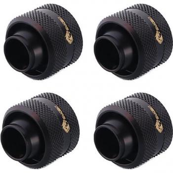 BYKSKI 4pcs Hose Connector for 10mm ID and 16mm OD Pipes, G1/4 Fitting